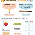 Centimeter and Meter Worksheet