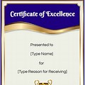 Certificate of Excellence Word-Format