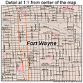 City Street Map of Fort Wayne Indiana