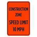 Construction Zone Speed Limit Sign