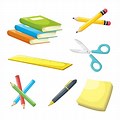 Corner Options of School Supplies Vector