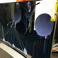 Cracked TV Screen Q-LED
