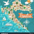 Croatia and Europe Map Drawing