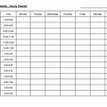 Daily Work Hourly Schedule Template
