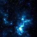 Dark Blue Backgound Galaxy