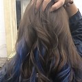 Dark Brown Hair Blue Dye