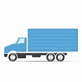 Delivery Truck Blue Animated