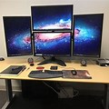 Desktop Computer with 4 Monitors