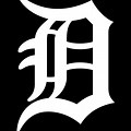 Detroit Tigers Logo Black and White Clip Art