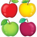 Different Color Cartoon Apple's