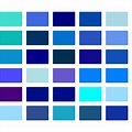 Different Shades of Blue Colour Chart