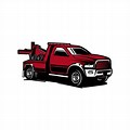 Drawing of Tow Truck Towing Car