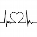 EKG with a Heart in Middle SVG