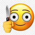 Emoji Holding Knife in Right Hand