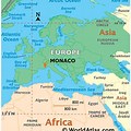 Europe Map Showing Monaco