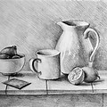 Experimental Still Life Composition Drawing