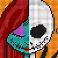 Face Pixel Art Grid Template