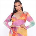 Fashion Nova Tie Dye Me Down Mesh Dress