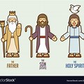 Father the Son and the Holy Spirit Cartoon