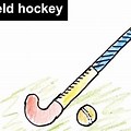 Field Hockey Player Hitting Ball Stick Drawing