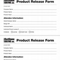 Finished Product Release Template
