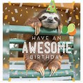 Free Animated Happy Birthday Sloth