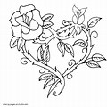 Free Printable Coloring Pages Hearts and Roses