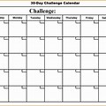 Free Word Blank 30-Day Calendar