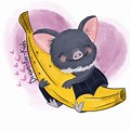 Fruit Bat in Tree Cartoon