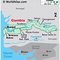 Gambia Map Africa Landscape