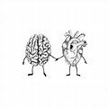 Geometric Brain and Heart Drawing