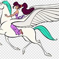 Girl On Pegasus Clip Art