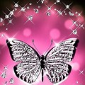 Glitter Butterflies Dark Pink