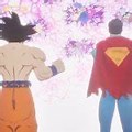 Goku and Superman Fist Bump