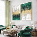 Green and Gold Wall Design