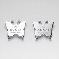 Gucci Sterling Silver Butterfly Earrings