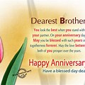 Happy Anniversary Wishes to Brother