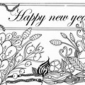 Happy New Year Coloring Pages Adult