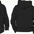 Hooded Sweatshirt Template Black