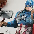 How to Draw Captain America Avengers Endgame Shield