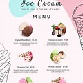 Ice Cream Menu Design for Kids