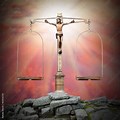 Image Wallpaper Jesus Christ and Scales of Justice