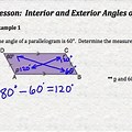 Interior and Exteriro Angles of a Parallelogram