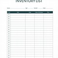 Inventory List Microsoft Word Template