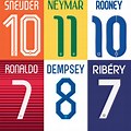 Jersey Font Number World Cup