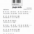 Jingle Bells Piano Sheet with Letters