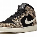 Jordan 1 Grey Leopard Print