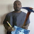 Kanye West with a Fortnite Pickaxe