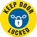 Keep Door Locked Sign for Children