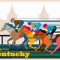 Kentucky Derby Day Horse Racing Vector